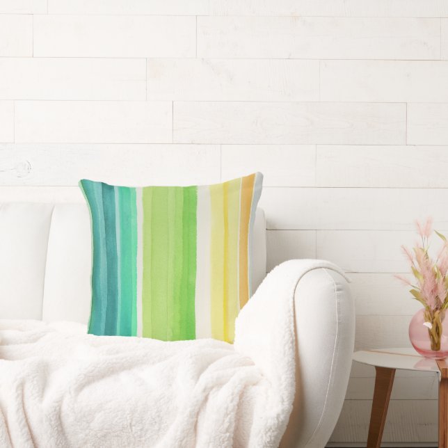 Colourful Lines  Cushion (Couch)