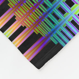 Colourful Lines Fleece Blanket