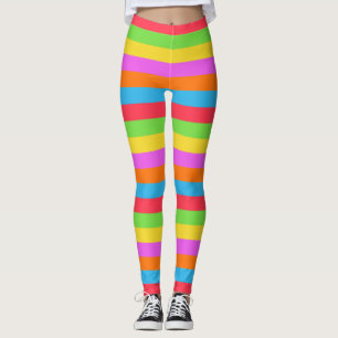 Colourful Lines Rainbow Patel Colour Leggings