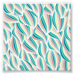 Colourful Lines Vintage Vibes Pretty Abstract Art Photo Print