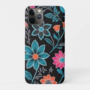 Colourful Linoprint Floral Pattern Case-Mate iPhone Case