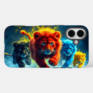 Colourful Lion Cubs Phone Case