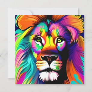 Colourful Lion Digital Art