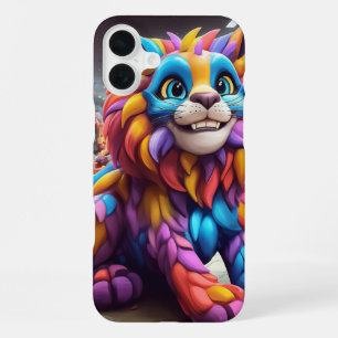 Colourful Lion iPhone 16 Plus Case