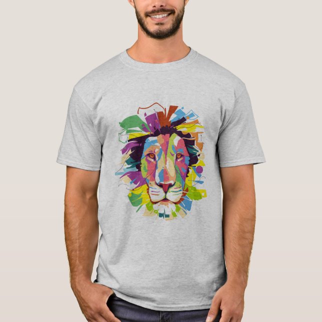 Colourful lion  T-Shirt (Front)