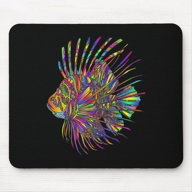 Colourful Lionfish Lion Fish  Mouse Pad (Front)