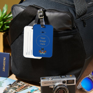 Colourful Lionfish Monogram Luggage Tag