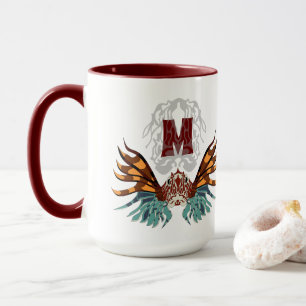 Colourful Lionfish Monogram Mug