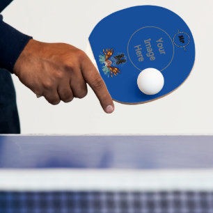 Colourful Lionfish Monogram Ping Pong Paddle