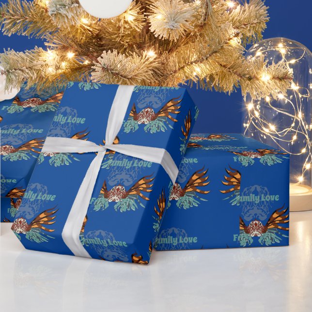 Colourful Lionfish Monogram Wrapping Paper (Holidays)