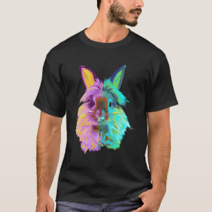 Colourful Lionhead Rabbit T-Shirt