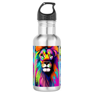 Colourful Lions Digital Art 532 Ml Water Bottle