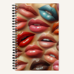 Colourful Lips Hardcover Spiral Notebook