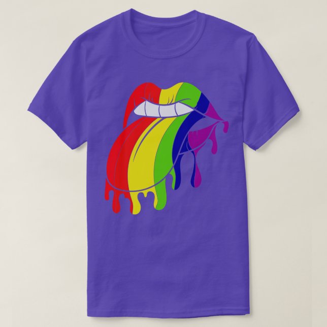 Colourful Lips LGBT T-Shirt (Design Front)