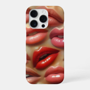 Colourful Lips Pattern iPhone Case