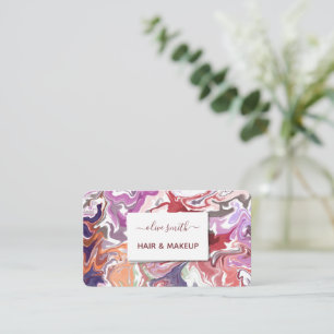 Colourful Liquid Acrylic Abstract Art Business Car Card