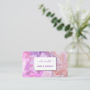 Colourful Liquid Acrylic Abstract Art Business Car Card