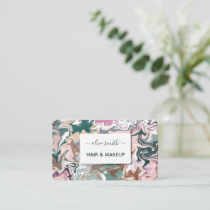 Colourful Liquid Acrylic Abstract Art Business Car Card