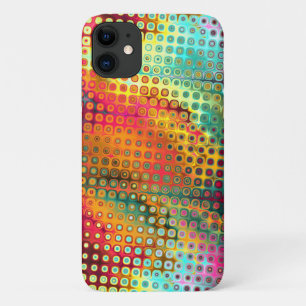 Colourful Liquid Micro Dots Abstract Pattern Case-Mate iPhone Case