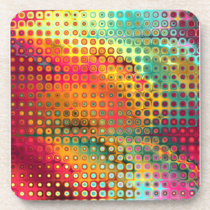 Colourful Liquid Mirco Dots Coaster