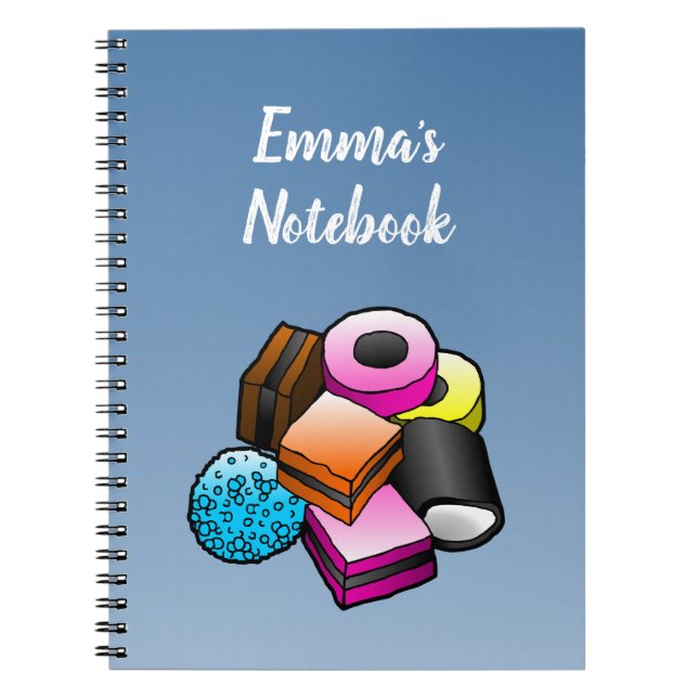 Colourful Liquorice Confectionery Notebook (Front)