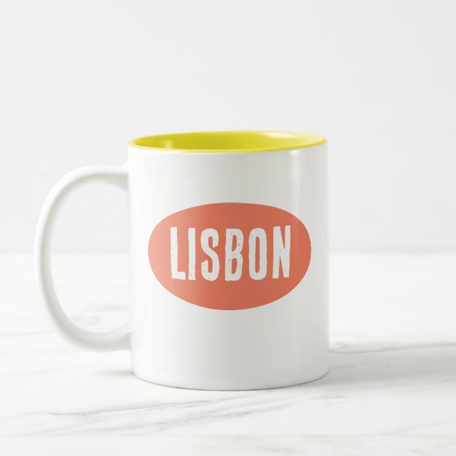 Colourful Lisbon Portuguese Mug (Left)