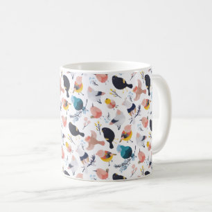 Colourful Little Birds Floral Botanical Paradise Coffee Mug