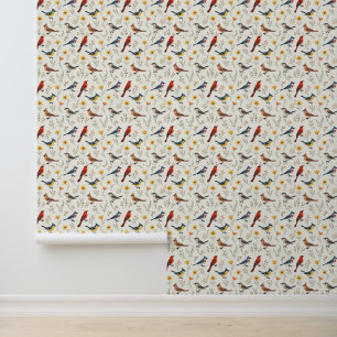 Colourful Little Birds Wallpaper