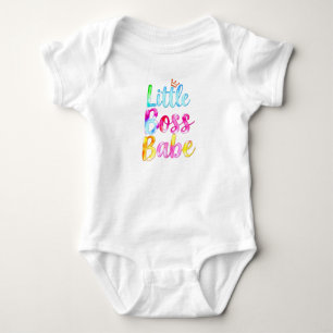Colourful "Little Boss Babe"  Baby Bodysuit