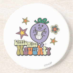 Colourful Little Miss Naughty Coaster