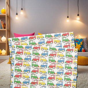 Colourful Little Trains Pattern Pillowcase