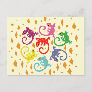 Colourful Lizards Postcard
