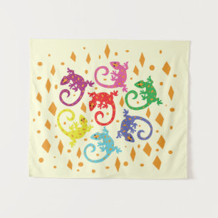 Colourful Lizards Tapestry