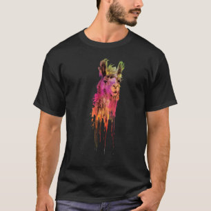 Colourful Llama Alpaca Mum Birthday Mama Llam 1 T-Shirt