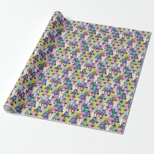Colourful Llamas Childish Seamless Background Wrapping Paper
