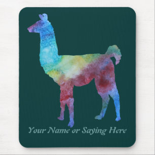 Colourful Llamas Mouse Pad