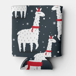 Colourful Llamas: Snowy Animal Seamless. Can Cooler