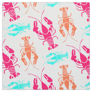 Colourful Lobster Bake Fabric
