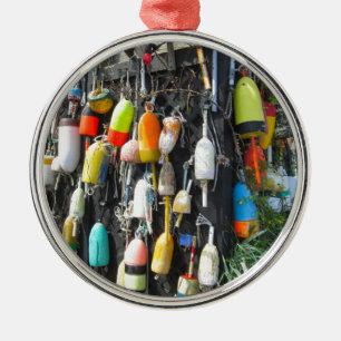 Colourful Lobster Buoys Metal Tree Decoration