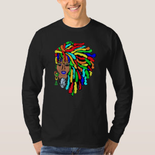 Colourful Locs Side Afro Dreadlocks Natural Hair 2 T-Shirt