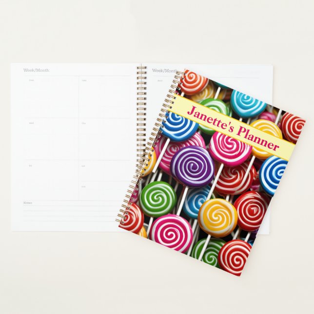 Colourful Lollipop candy Pattern Planner (Display)
