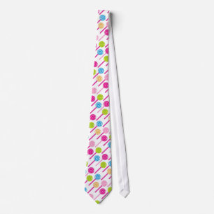 Colourful lollipop pattern fun tie