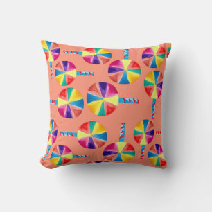 Colourful lollipops pattern cushion