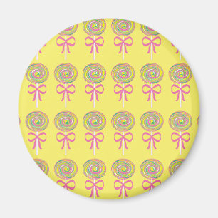 Colourful lollipops pattern magnet