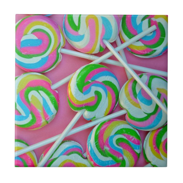 Colourful lollipops pattern tile (Front)