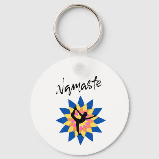 Colourful Lotus Balance with Feminine Yoga Vibes Key Ring