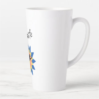 Colourful Lotus Balance with Feminine Yoga Vibes Latte Mug