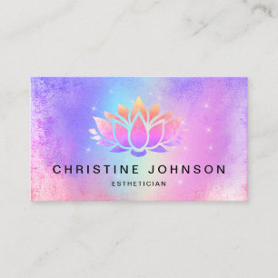 colourful lotus flower business card