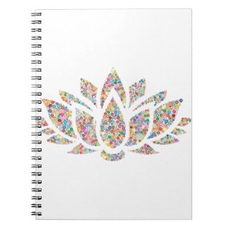 Colourful Lotus Flower Notebook
