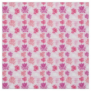 Colourful Lotus Flower Pattern Fabric